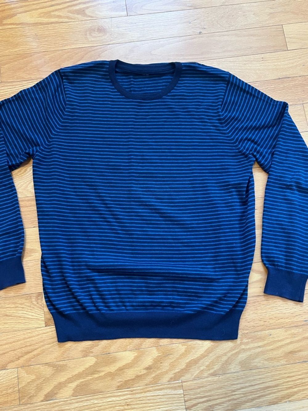 J. Crew Cotton Cashmere Blend Striped Men’s Crewneck Sweater - Picture 2 of 6